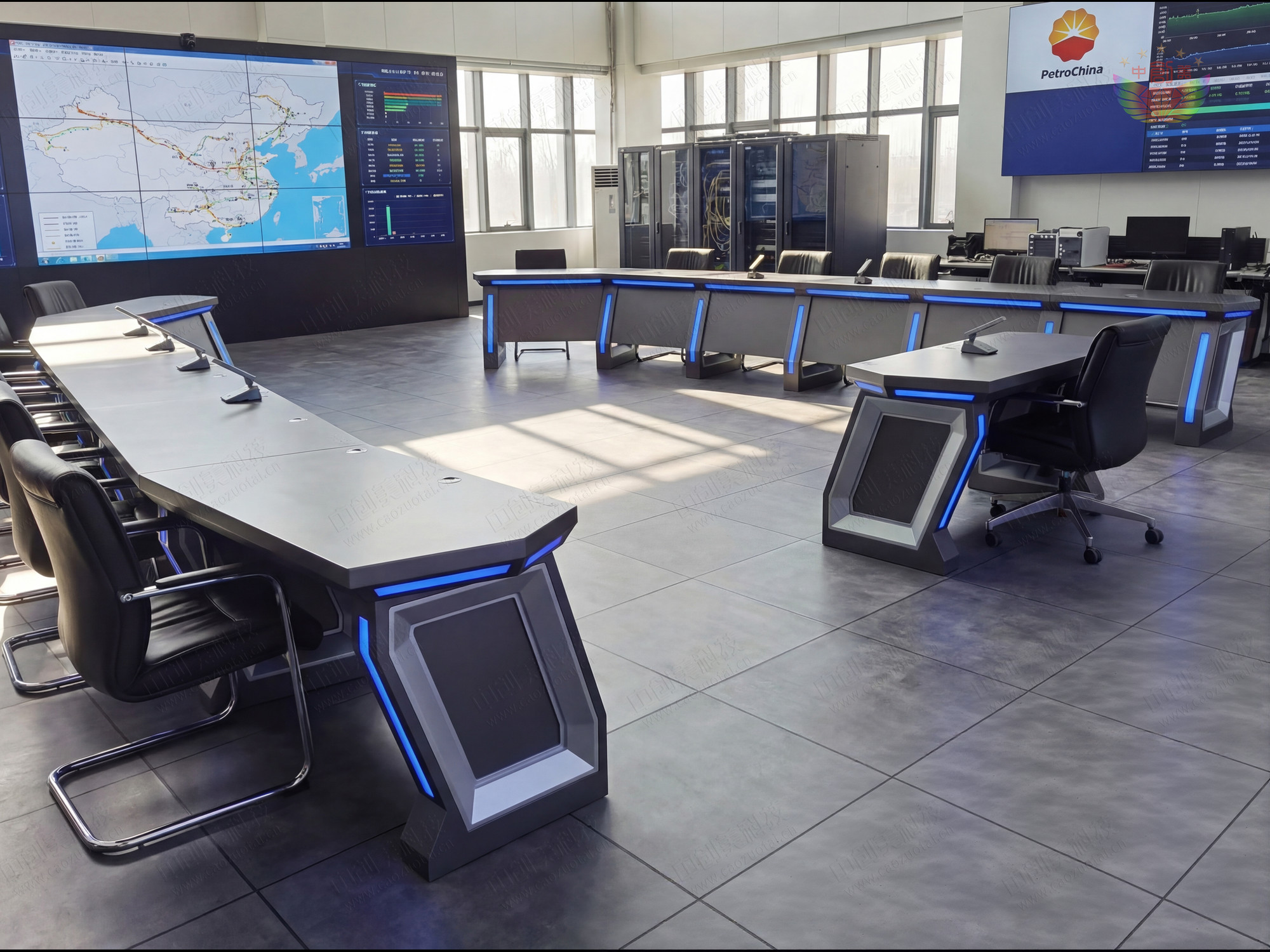 監控中心會(huì )議條桌圖片