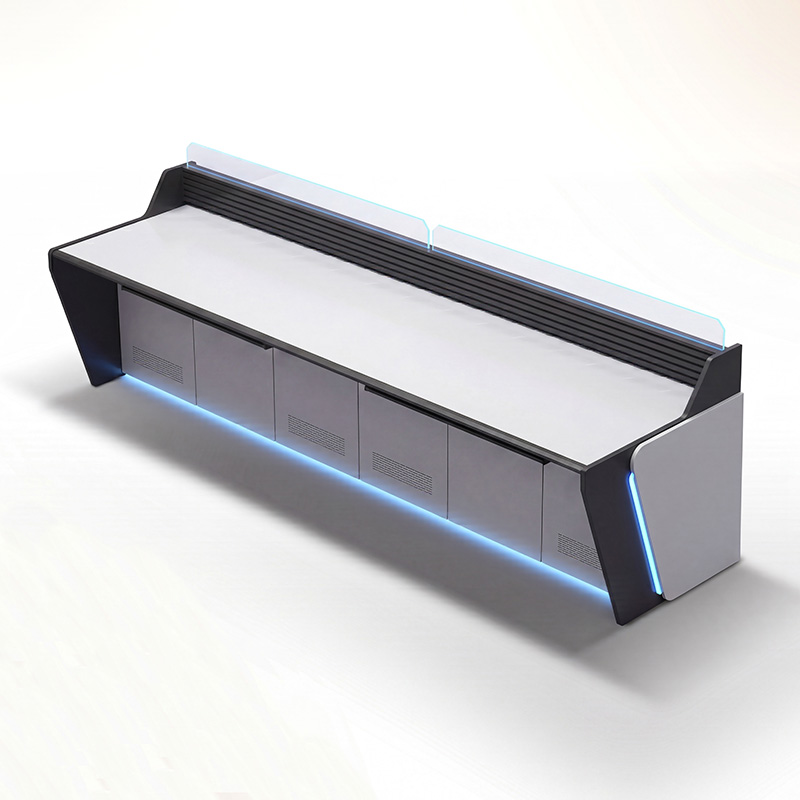 靜謐視界·懸浮美學(xué)：極簡(jiǎn)流線(xiàn)型監控操作臺，重塑監控室的專(zhuān)業(yè)與寧靜