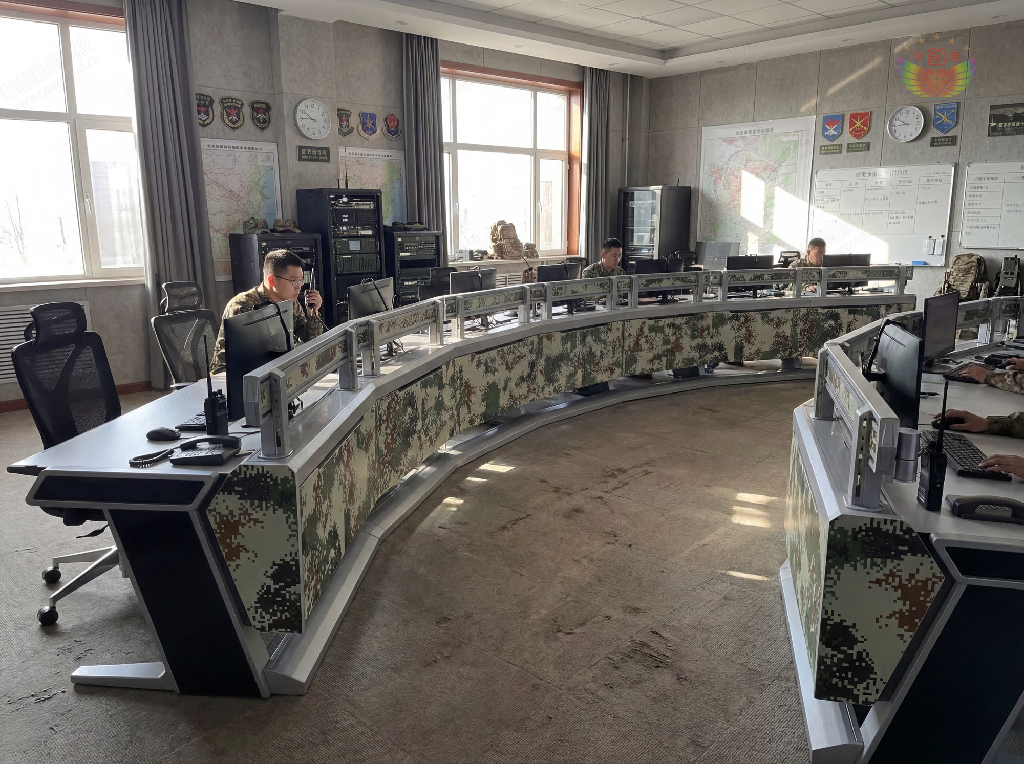 全幅迷彩指揮中心操作臺款式圖
