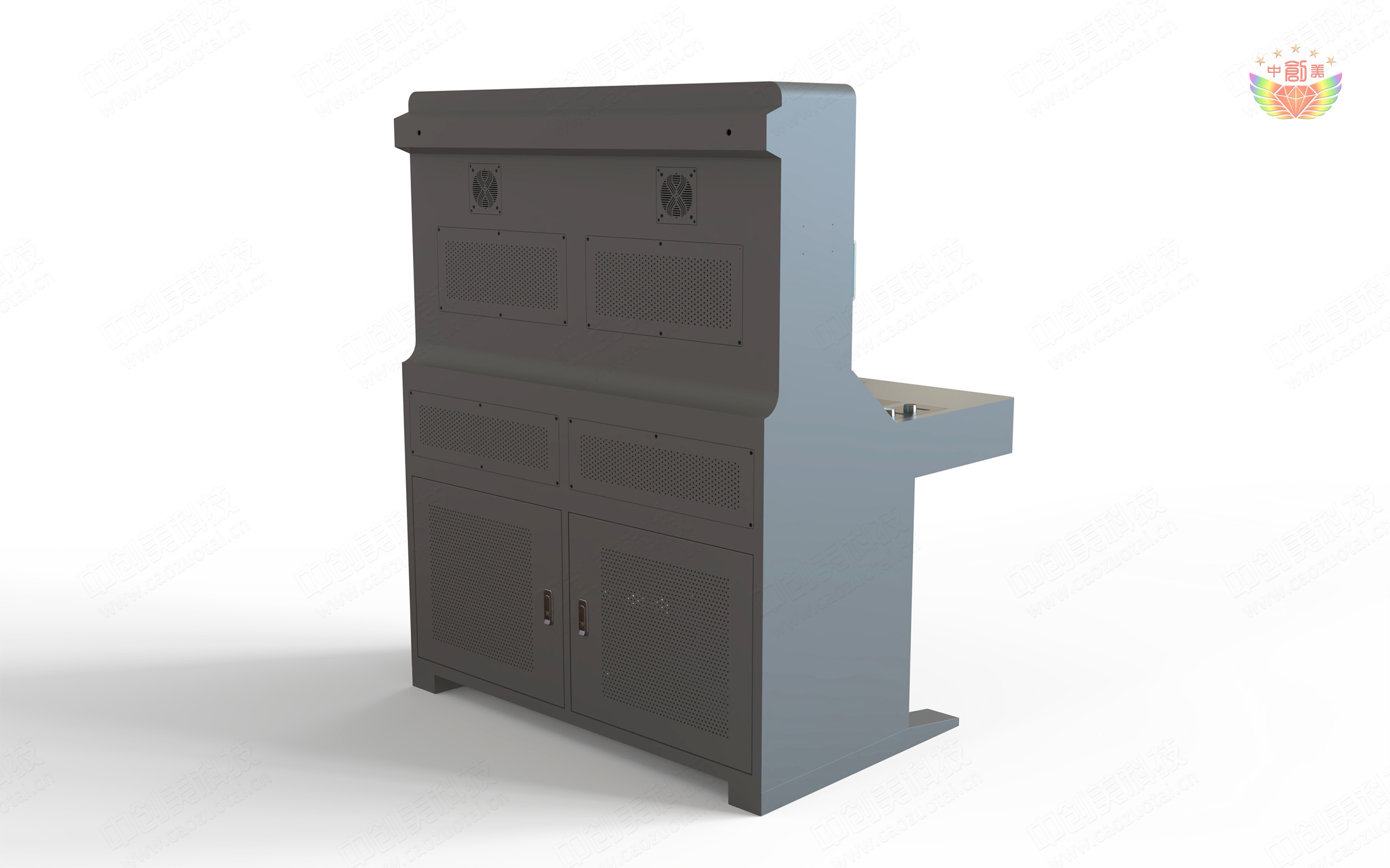 中控室操作臺效果圖